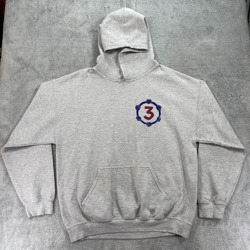 Chance The Rapper Hoodie Mens L Gray Be Encouraged Tour 2017 Graphic Pullover